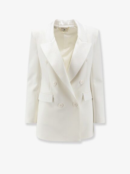 Elisabetta Franchi Daily Blazer With Stitched Profiles