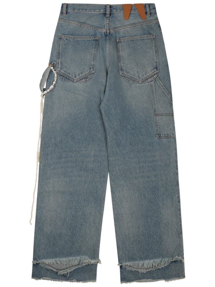 DARKPARK Chain Adorned Loose Fit Carpenter Denim Lisa Jeans