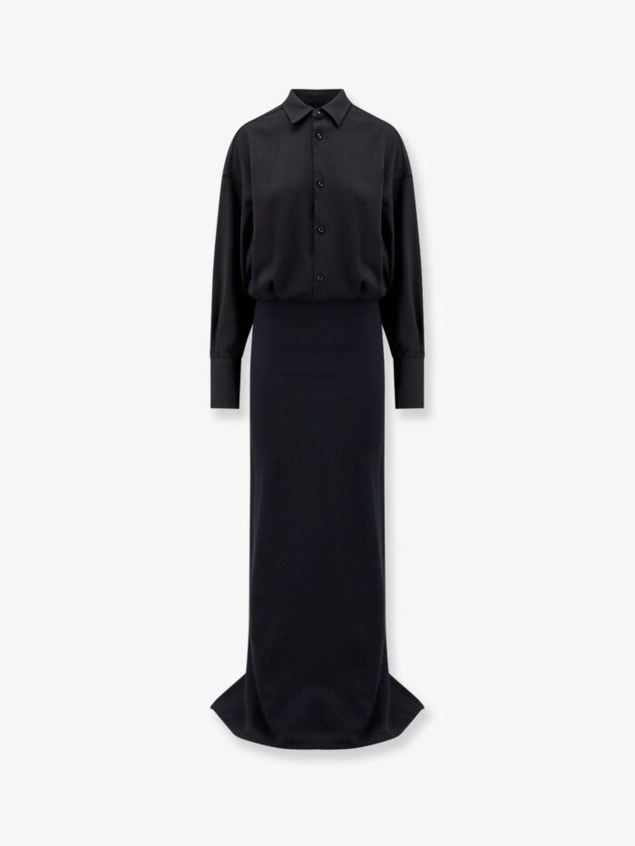 DARKPARK Wool And Satin Long Dress