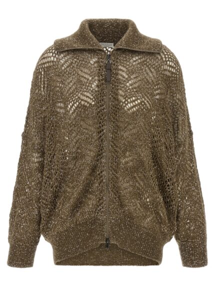 Brunello Cucinelli 'Dazzling Abstract Leaf' Cardigan