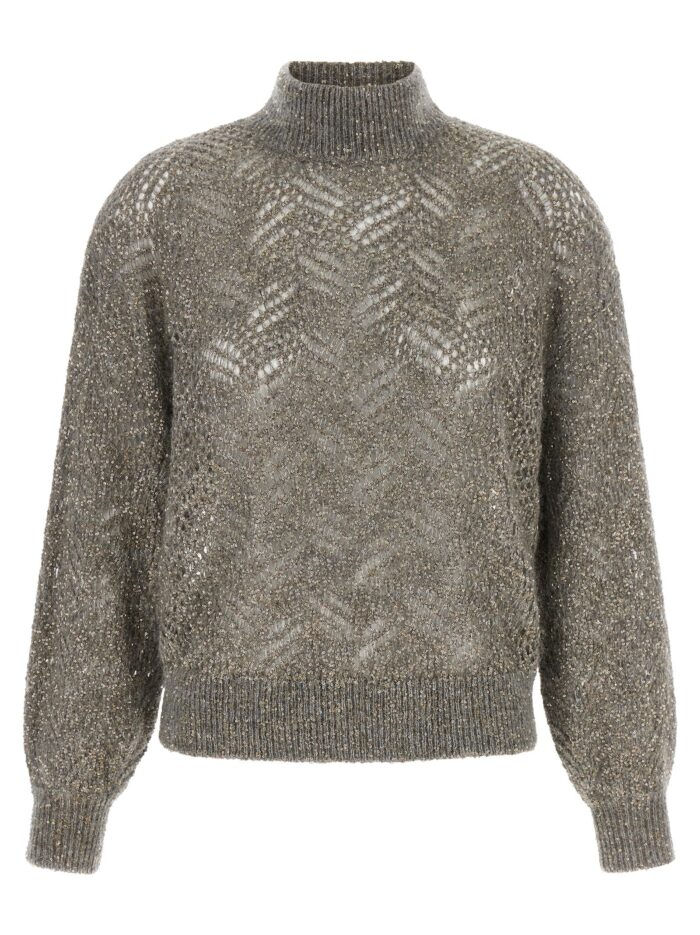 brunello cucinelli 'dazzling abstract leaf' sweater Brunello Cucinelli 'Dazzling Abstract Leaf' Sweater