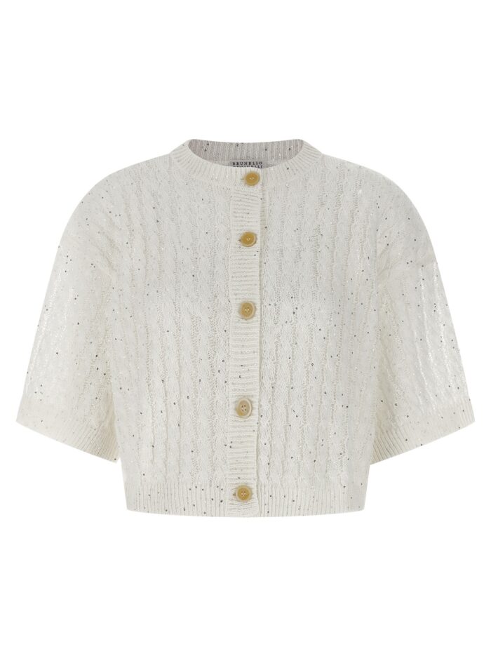 brunello cucinelli 'dazzling cable' cardigan Brunello Cucinelli 'Dazzling Cable' Cardigan