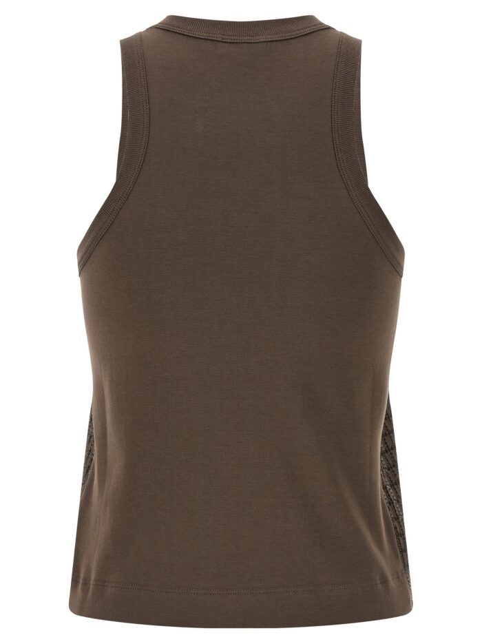 Brunello Cucinelli 'Dazzling Check Embroidery' Top