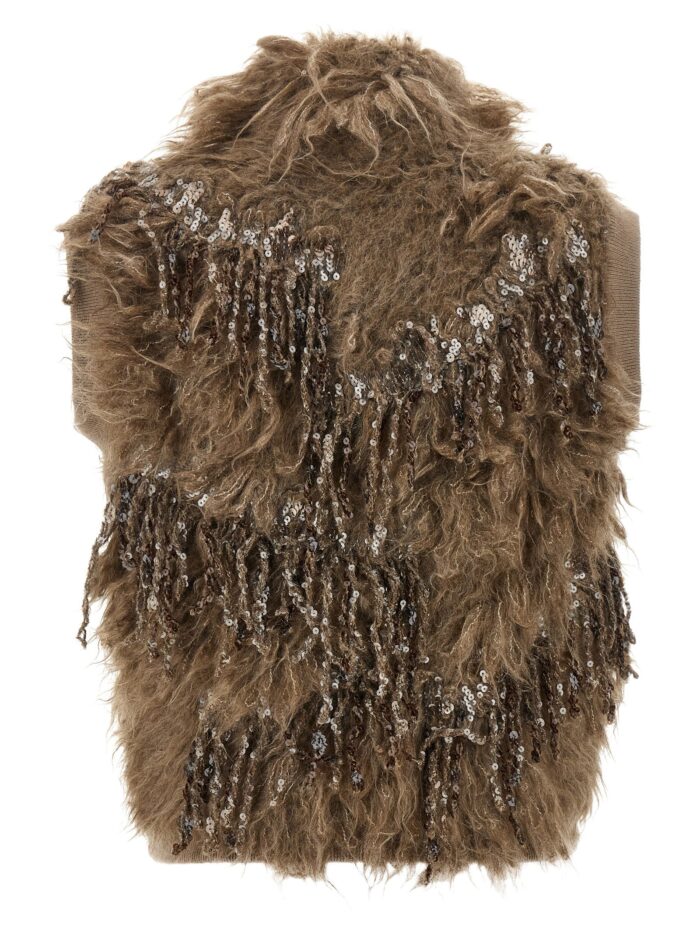 Brunello Cucinelli 'Dazzling Moss Embroidery' Vest
