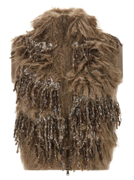 Brunello Cucinelli 'Dazzling Moss Embroidery' Vest
