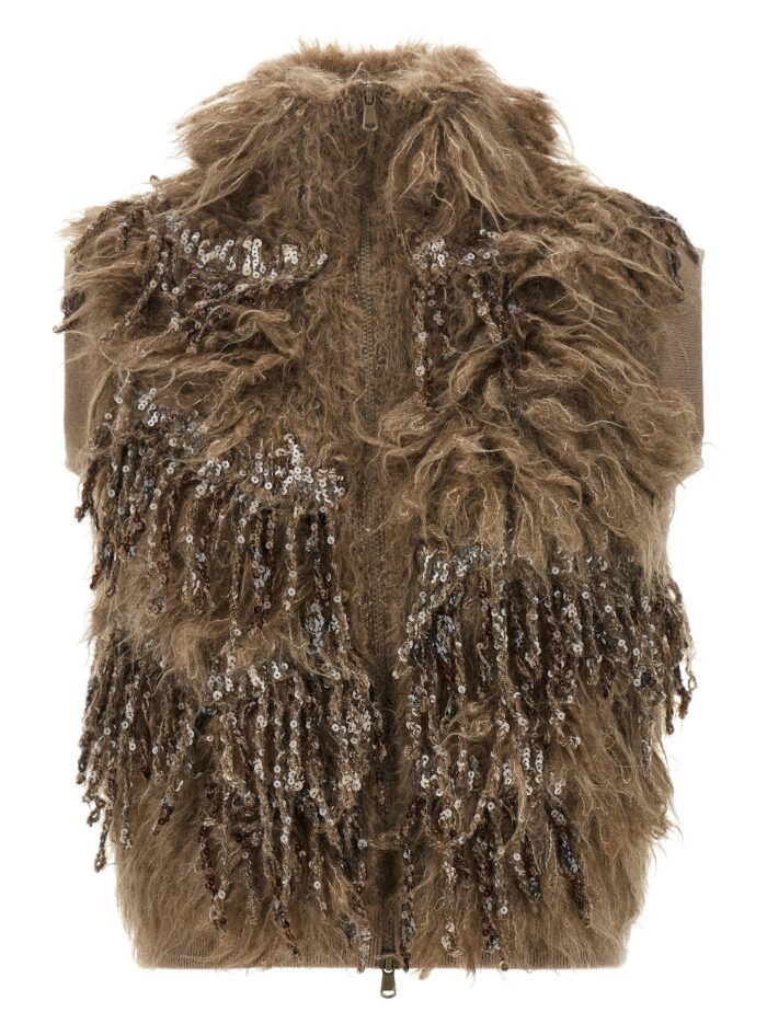 Brunello Cucinelli 'Dazzling Moss Embroidery' Vest