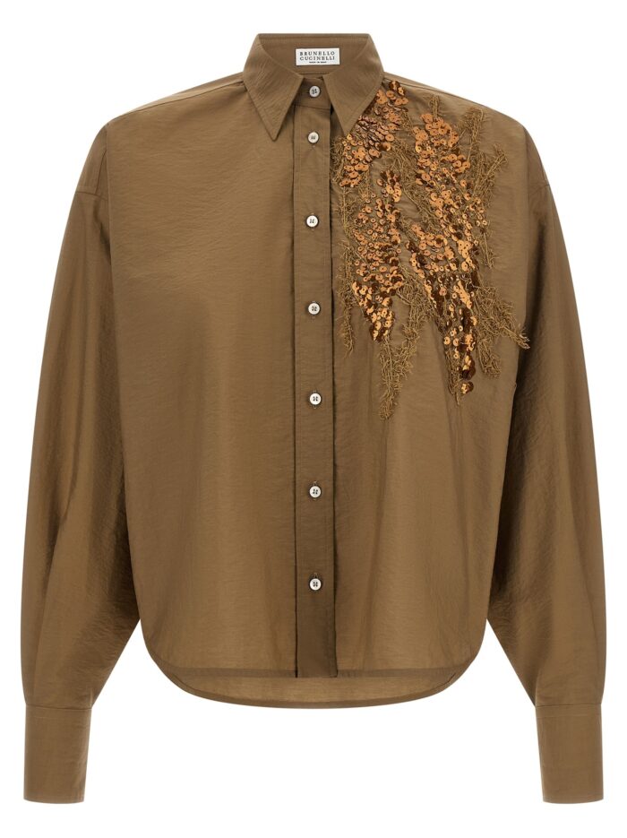 brunello cucinelli 'dazzling seabed embroidery' shirt Brunello Cucinelli 'Dazzling Seabed Embroidery' Shirt