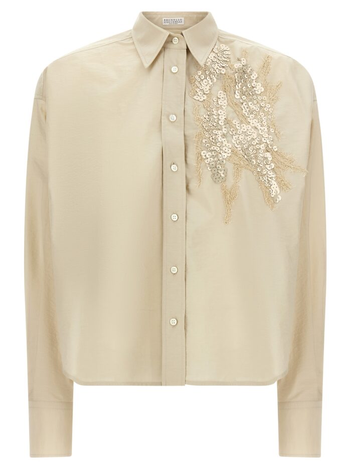 brunello cucinelli 'dazzling seabed embroidery' shirt Brunello Cucinelli 'Dazzling Seabed Embroidery' Shirt