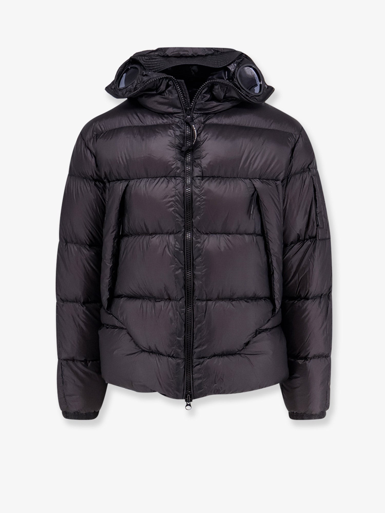 C.P.COMPANY D.D. Shell Explorer Lens Down Jacket In 7-denier Matte Micro-ripstop Nylon