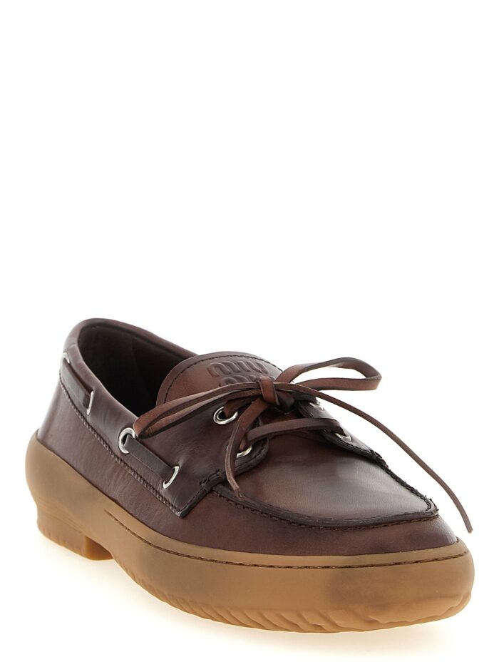 Miu Miu 'Deck' Leather Loafers