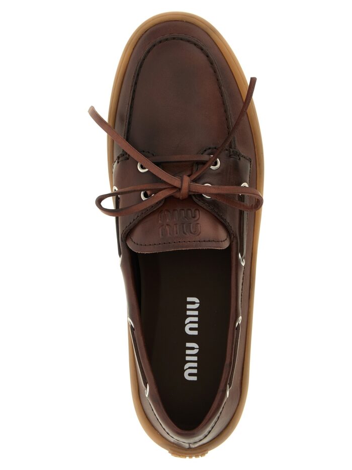 Miu Miu 'Deck' Leather Loafers