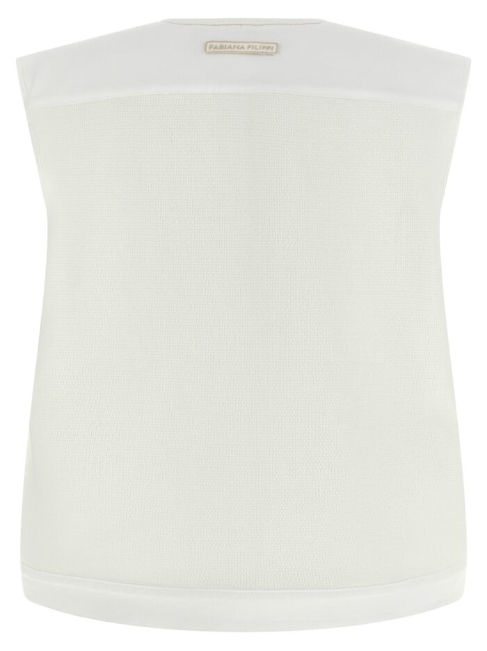 Fabiana Filippi Denim And Knit Vest