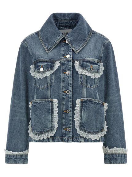 GANNI Denim And Lace Jacket