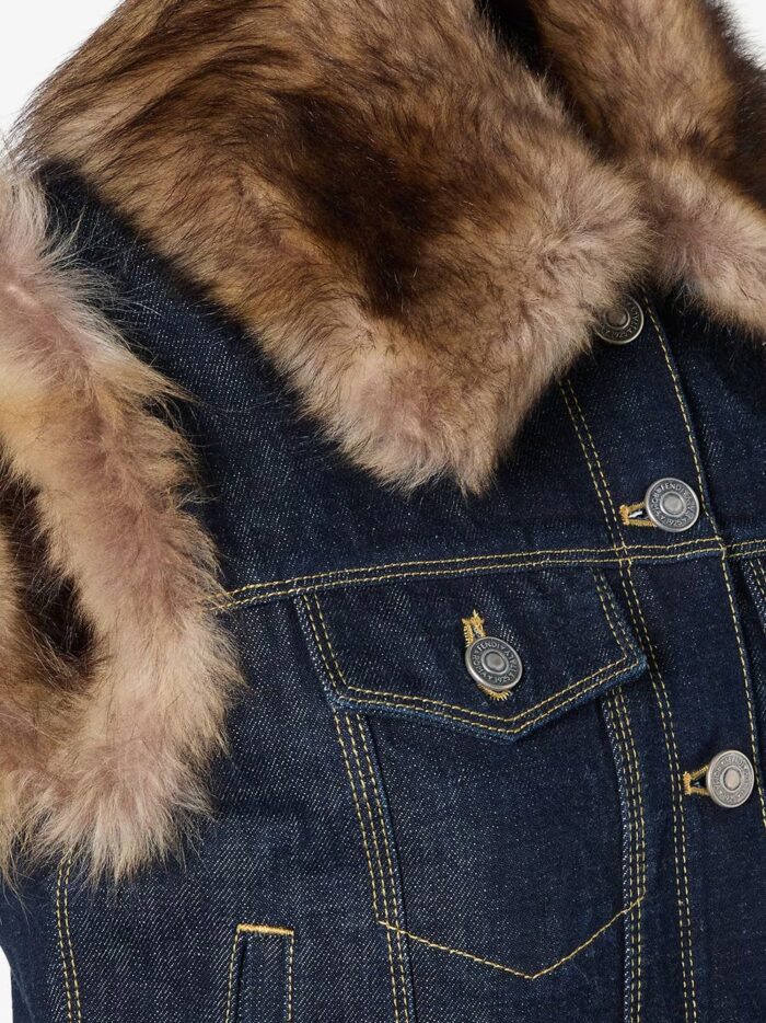 Fendi Denim And Shearling Vest