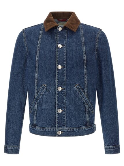 Brunello Cucinelli Denim And Suede Jacket
