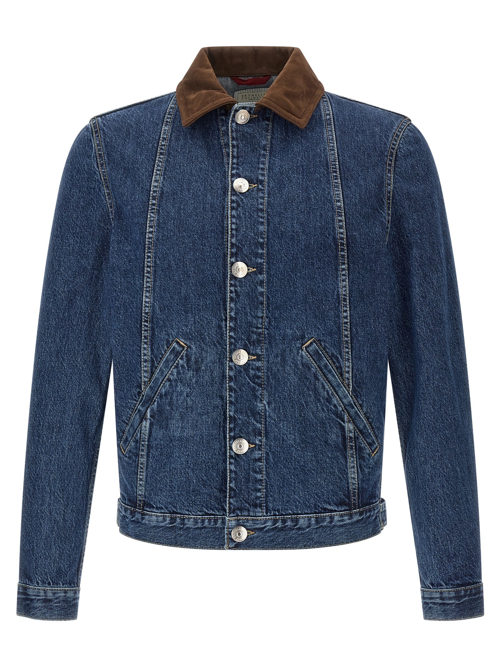 Brunello Cucinelli Denim And Suede Jacket