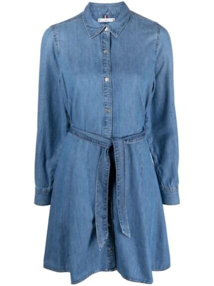 Denim Belted Dress Lyra