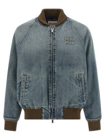 Miu Miu Denim Bomber Jacket