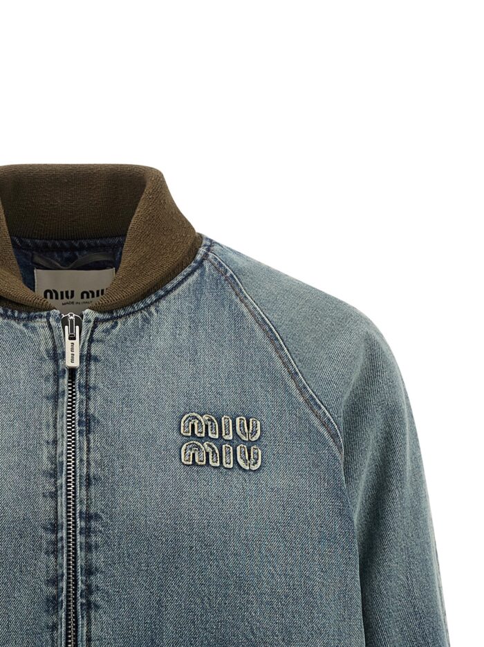 Miu Miu Denim Bomber Jacket