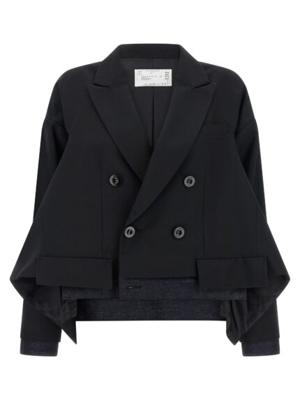 SACAI Denim Insert Blazer