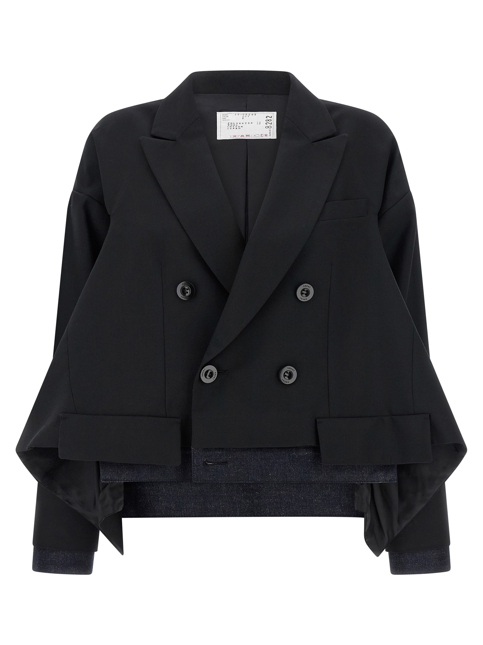 SACAI Denim Insert Blazer