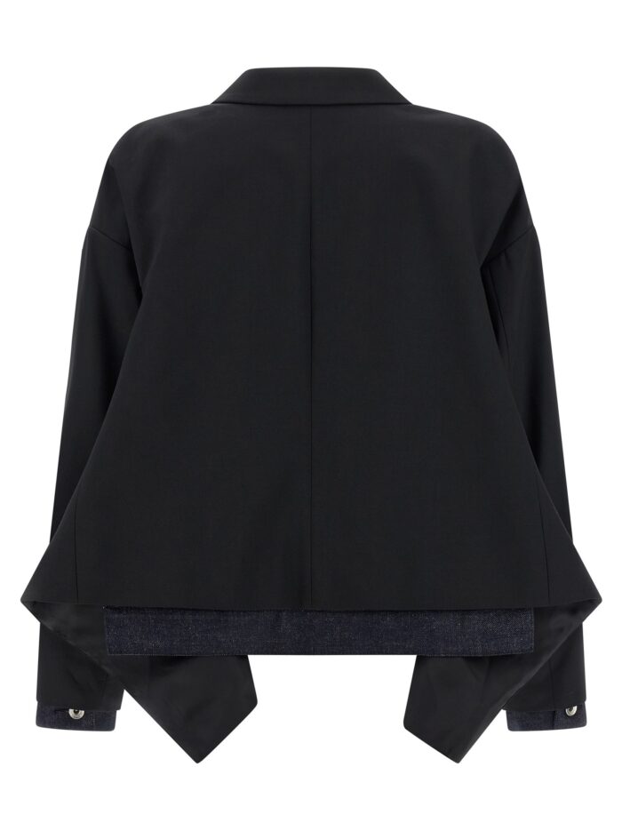 SACAI Denim Insert Blazer