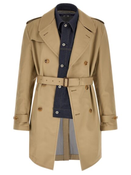 JUNYA WATANABE Denim Insert Trench Coat