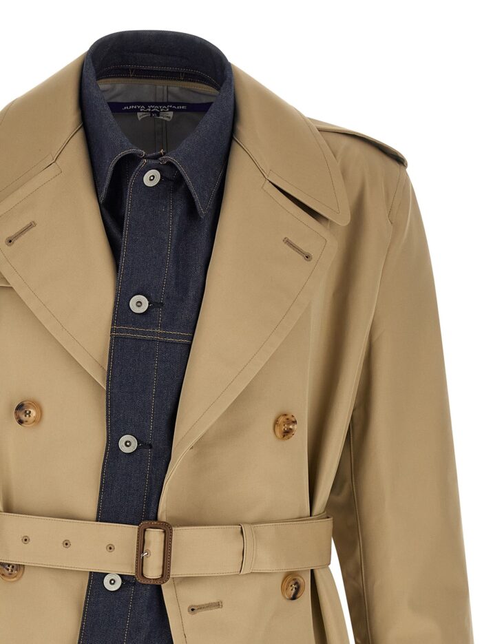 JUNYA WATANABE Denim Insert Trench Coat