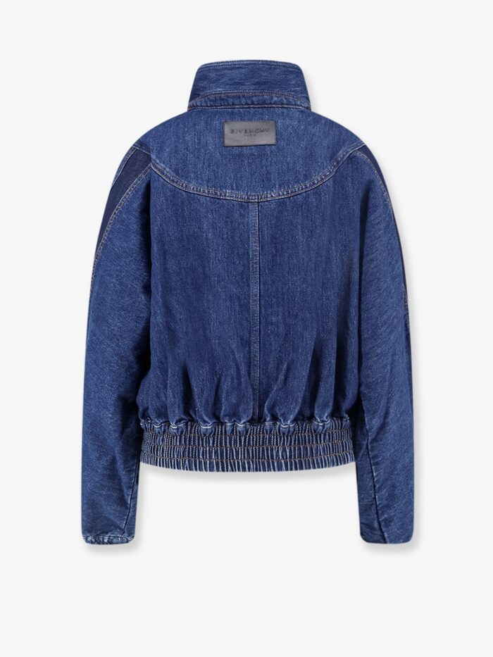 Givenchy Denim Jacket With Embroidered Lettering Logo
