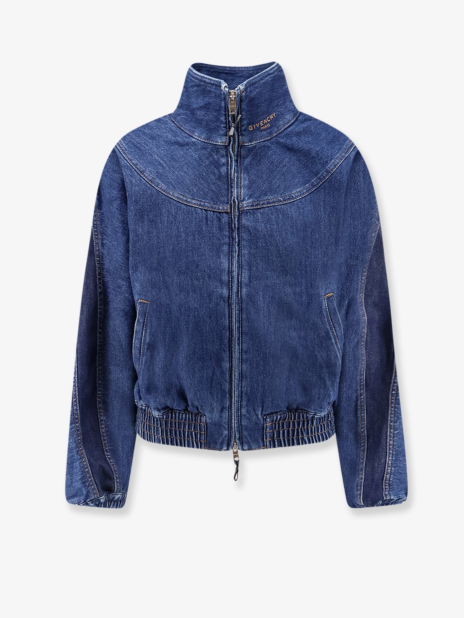 Givenchy Denim Jacket With Embroidered Lettering Logo