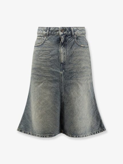 Balenciaga Denim Midi Skirt