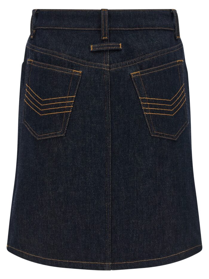 JEAN PAUL GAULTIER 'Denim Mini Skirt With Cuts And Turn Up' Skirt