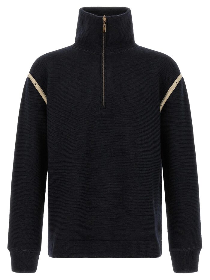 maison margiela denim patch sweater Maison Margiela Denim Patch Sweater
