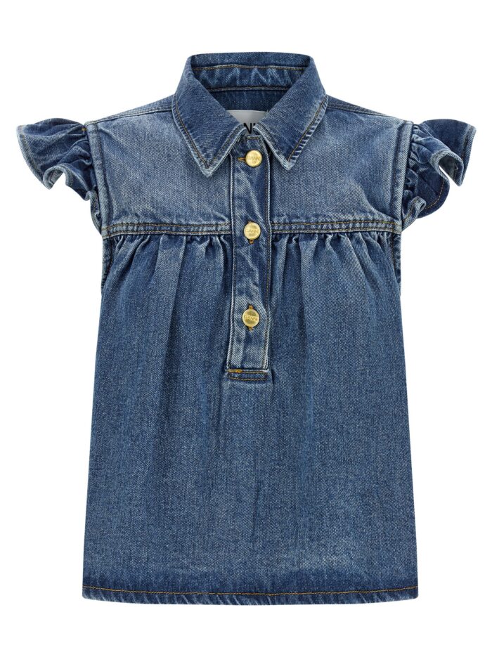 ganni 'denim ruffle' top GANNI 'Denim Ruffle' Top