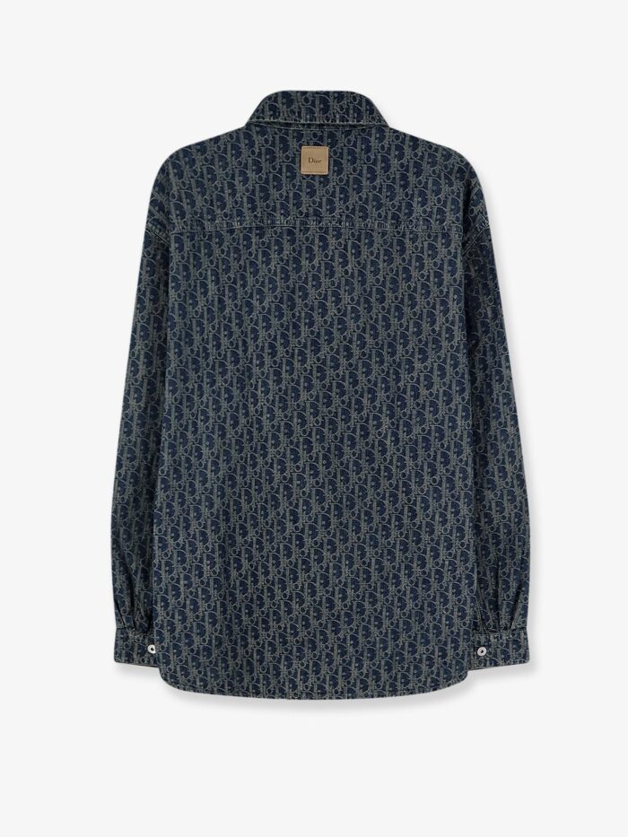 Denim Shirt With All-over Dior Oblique Motif