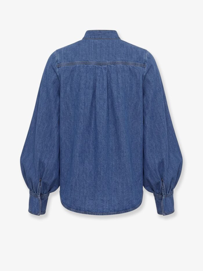 ZIMMERMANN Denim Shirt With Cut-out Embroidery