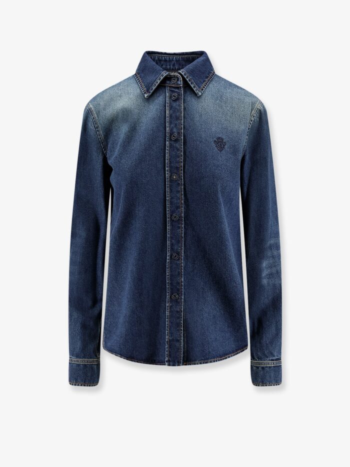gucci denim shirt with embroidery Gucci Denim Shirt With Embroidery