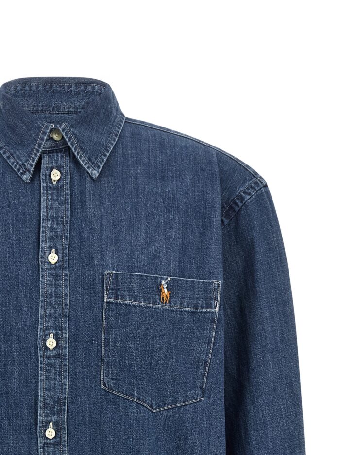 Polo Ralph Lauren Denim Shirt With Logo Embroidery