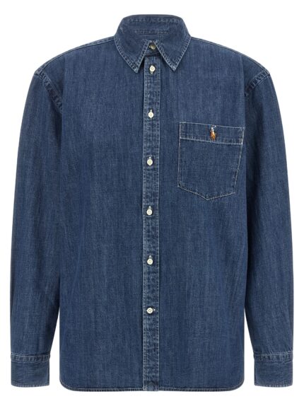Polo Ralph Lauren Denim Shirt With Logo Embroidery