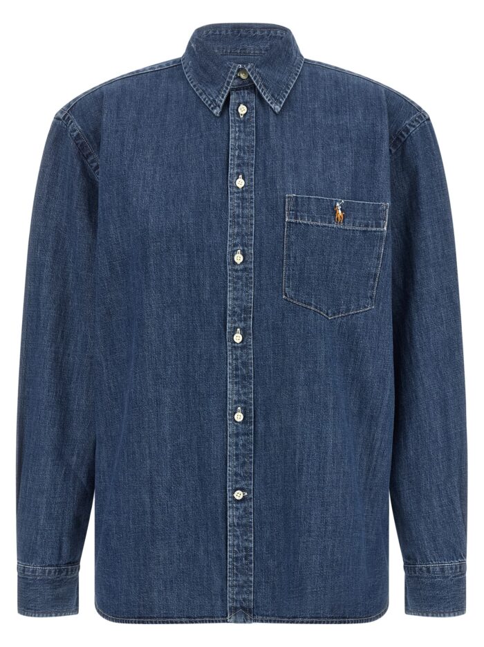 Polo Ralph Lauren Denim Shirt With Logo Embroidery