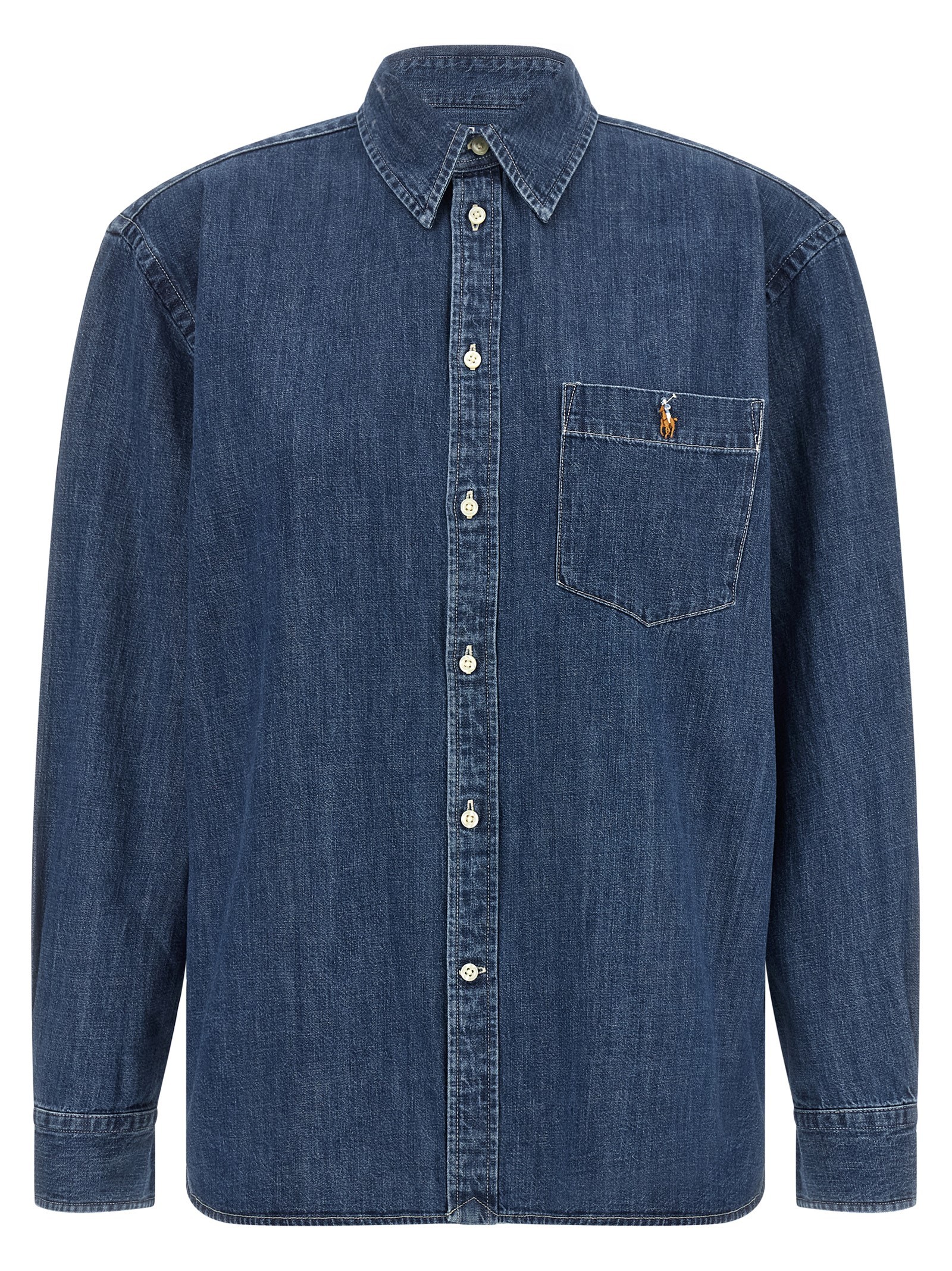 Polo Ralph Lauren Denim Shirt With Logo Embroidery