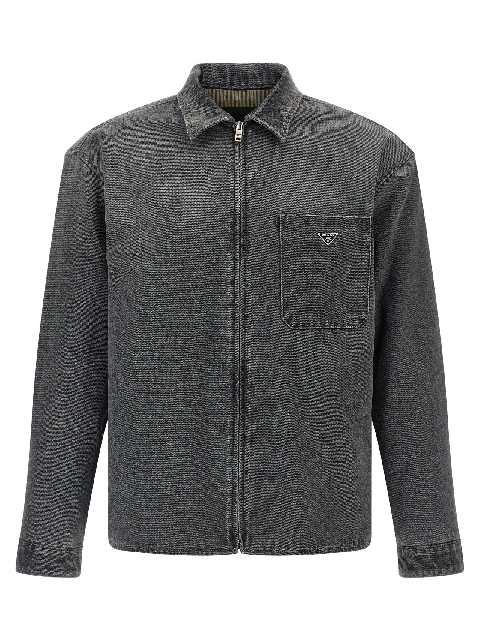 PRADA Denim Shirt With Zip