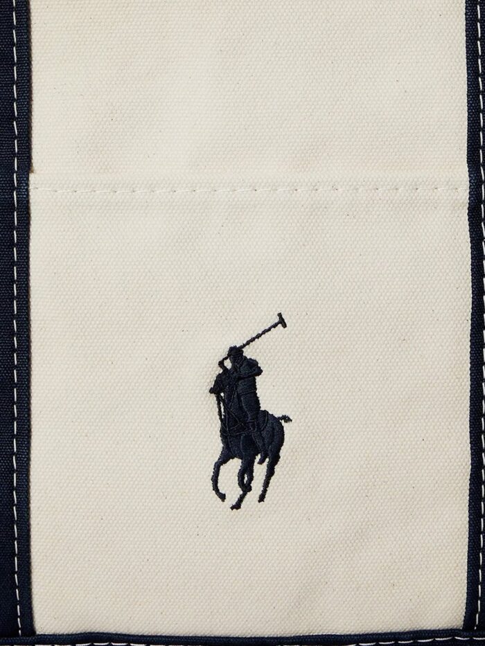 Polo Ralph Lauren Denim Shoulder Bag With Embroidered Logo On The Front