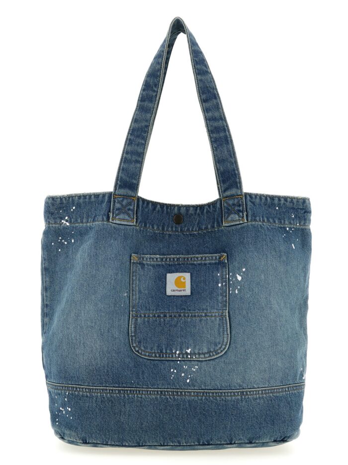 carhartt wip 'denim tote' shopping bag Carhartt Wip 'Denim Tote' Shopping Bag