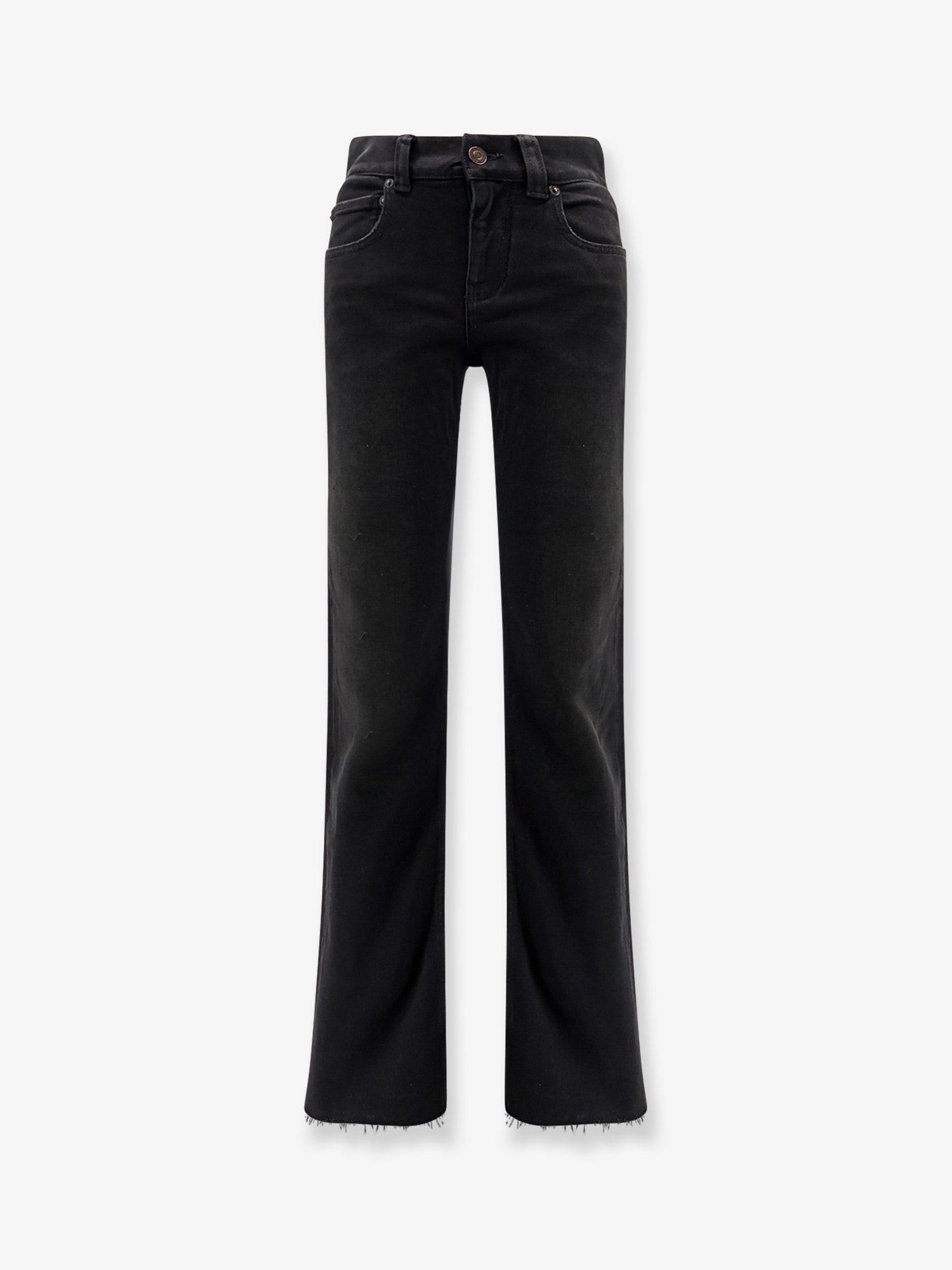 Balenciaga Denim Trousers With Frayed Edges