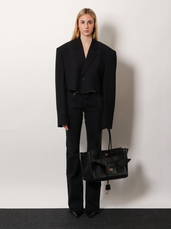 Balenciaga Denim Trousers With Frayed Edges
