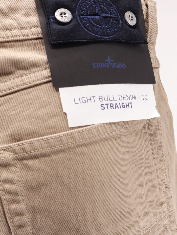 STONE ISLAND DENIM RESEARCH Denim Trousers With Logo Patch On The Back
