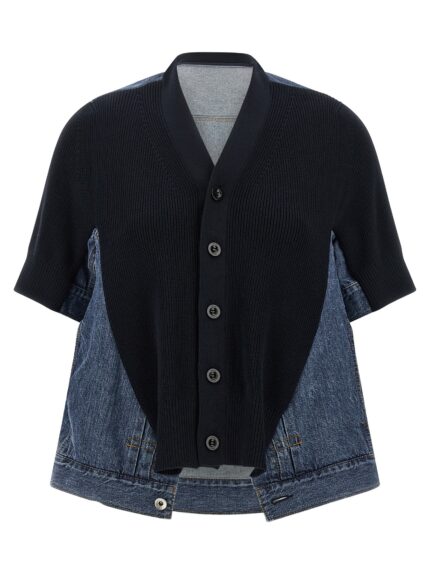 SACAI 'Denim X Knit' Cardigan