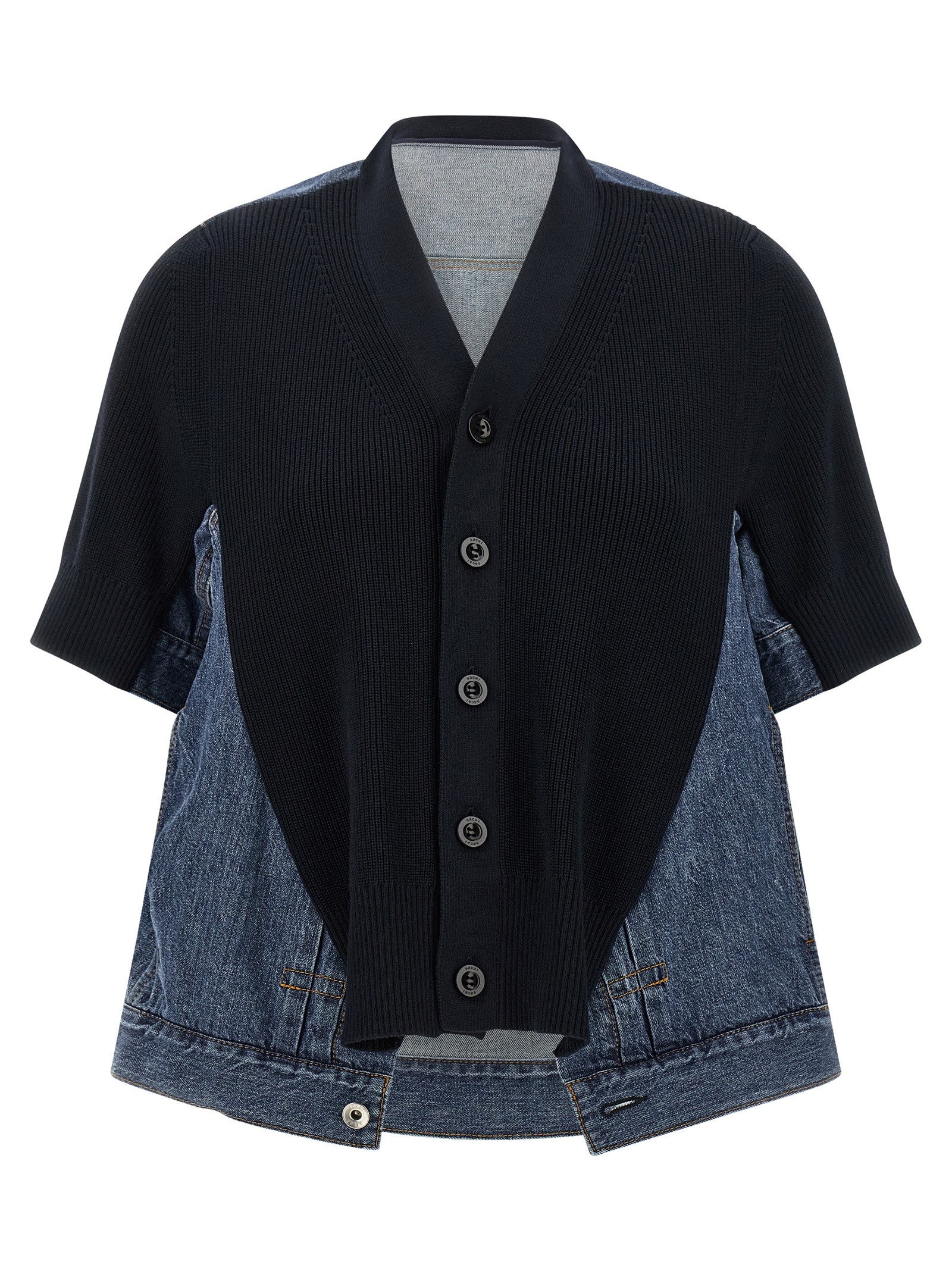SACAI 'Denim X Knit' Cardigan