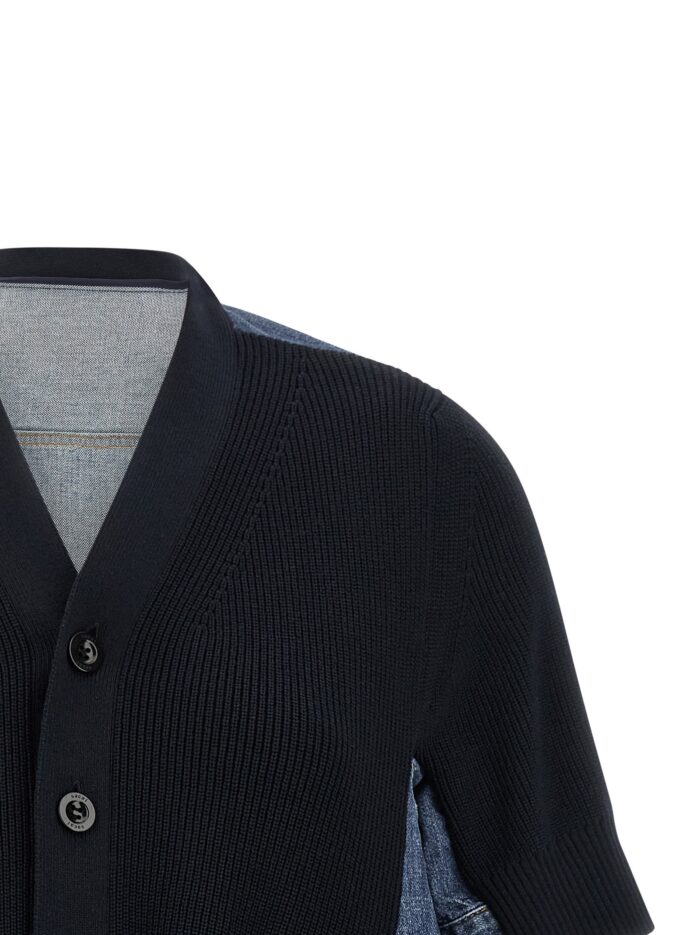 SACAI 'Denim X Knit' Cardigan